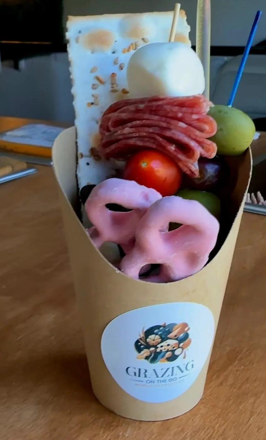 Individual charcuterie cups and boxes