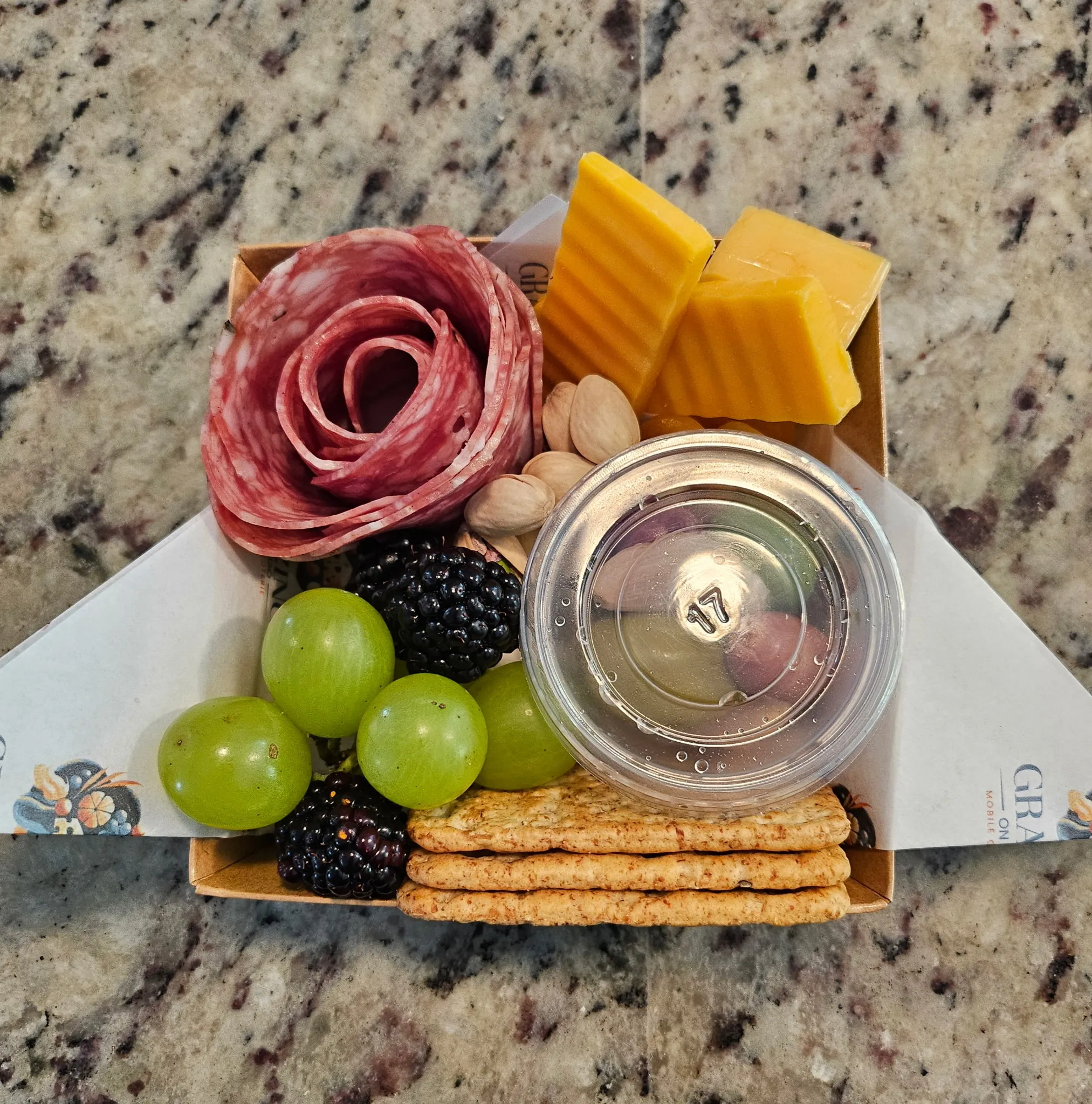 Individual charcuterie box